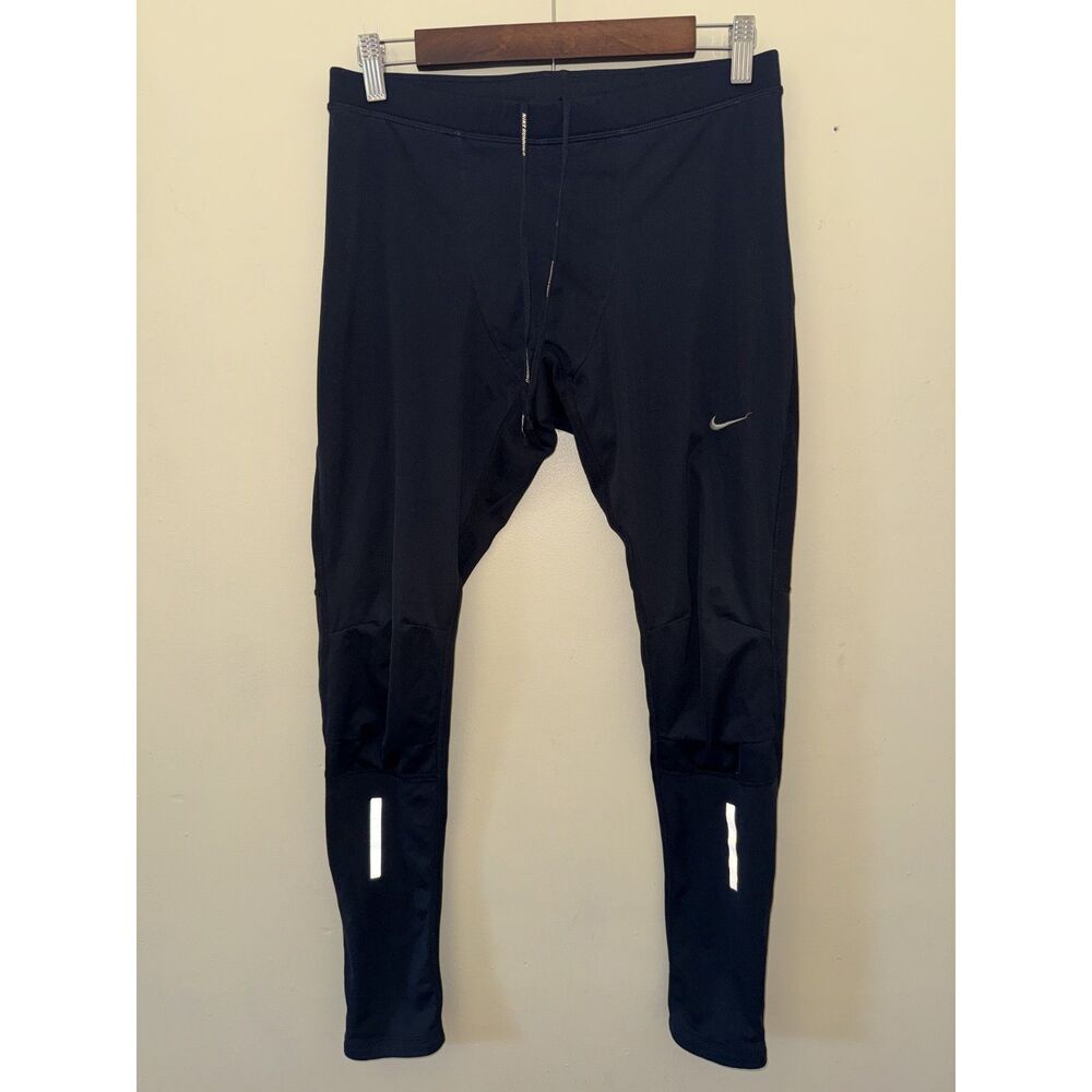 Nike Running Dri-Fit Ankle-Zip Running Tights / Leggings Black Men's Medium